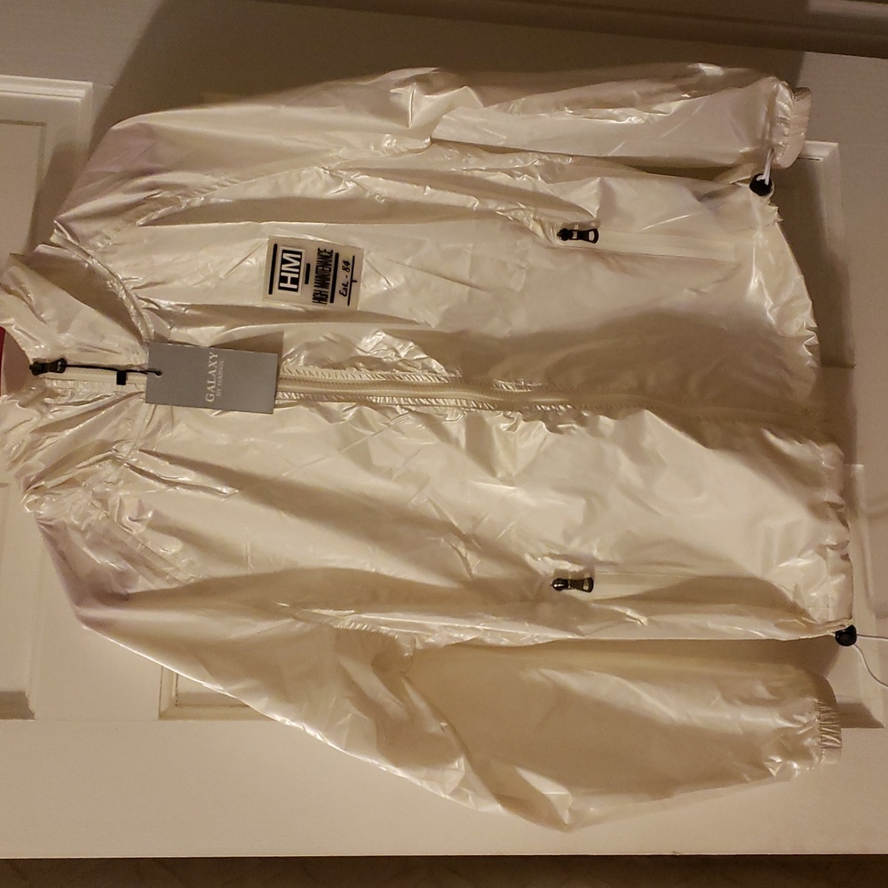 NWT Galaxy Windbreaker with iridescent shine and silky material.  Full zipper.
